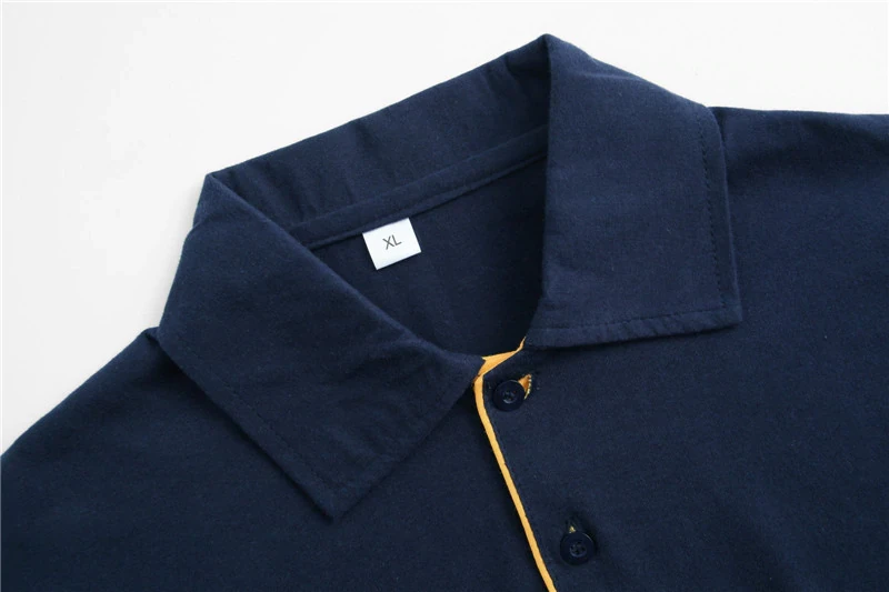 Europe size Summer Short Sleeve Solid Polo Shirt