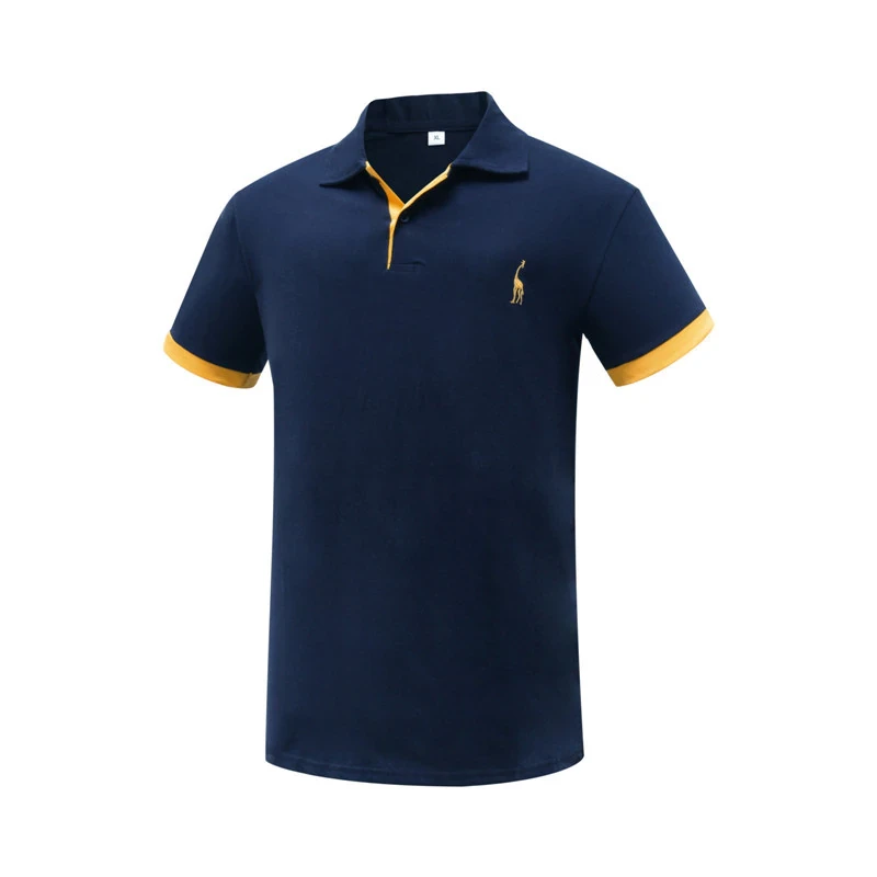 Europe size Summer Short Sleeve Solid Polo Shirt
