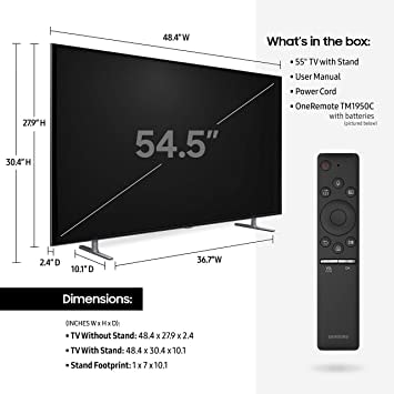 Samsung QN55Q80RAFXZA Flat 55-Inch QLED 4K